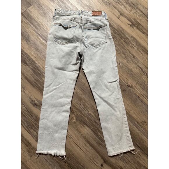 Dear John Stella Super High Rise Cropped Slim Straight Jeans Lake Forest Size 26 - Picture 7 of 12